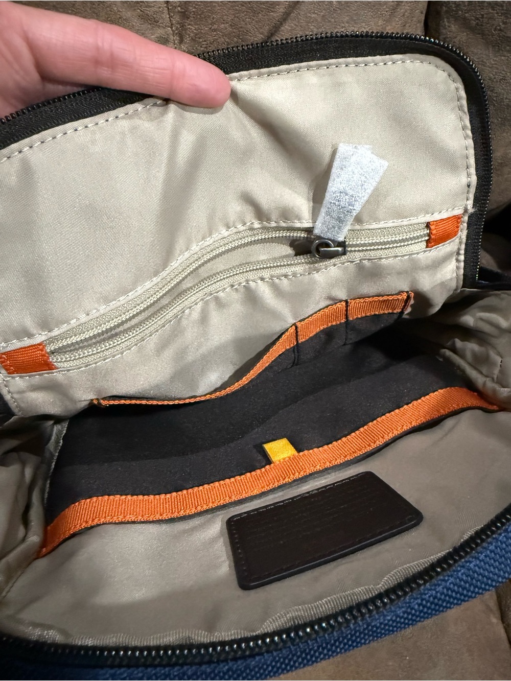 Tumi Blue and Black Crossbody Messenger Bag - Picture 3 of 4